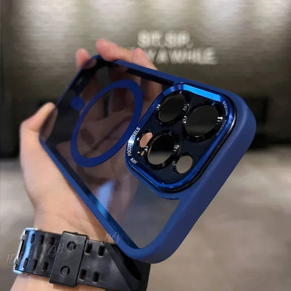 iPhone Clear Luxurious with Camera Lens MagSafe Case