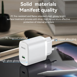 YC57 20W Fast Charging Mini Compact EU Charger