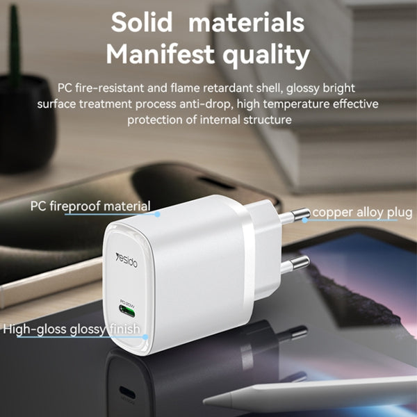 YC57 20W Fast Charging Mini Compact EU Charger