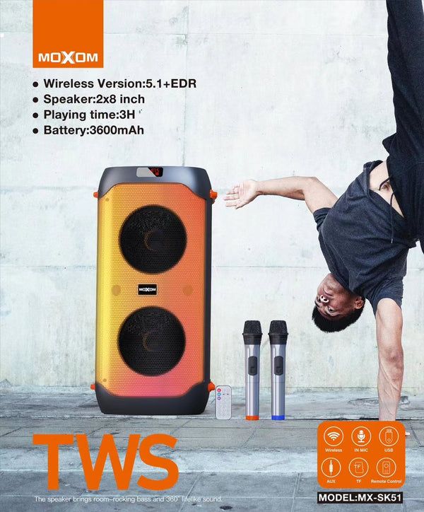 MOXOM MX-SK51 RGB LED SuperPower Wireless Speaker