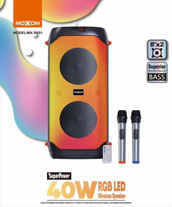 MOXOM MX-SK51 RGB LED SuperPower Wireless Speaker