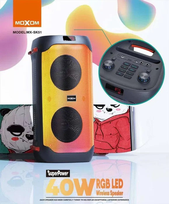 MOXOM MX-SK51 RGB LED SuperPower Wireless Speaker