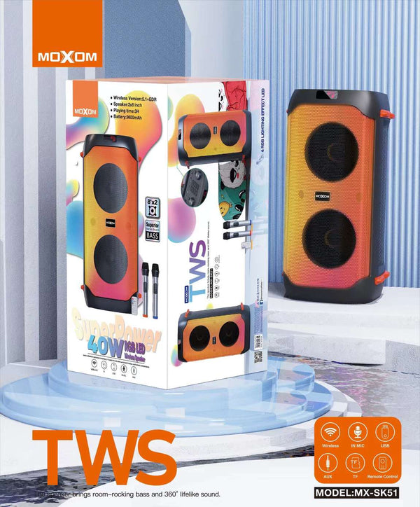 MOXOM MX-SK51 RGB LED SuperPower Wireless Speaker