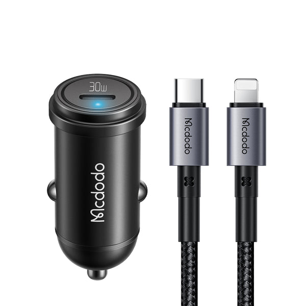 MCDODO CC-7492 30W PD Car Charger With Lightning Cable