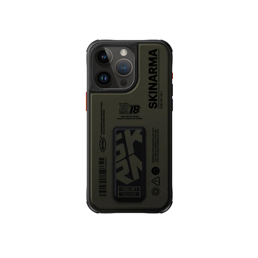 SKINARMA SPUNK Mag-Charge iPhone Case - Pewter Green 15Pro,15ProMax