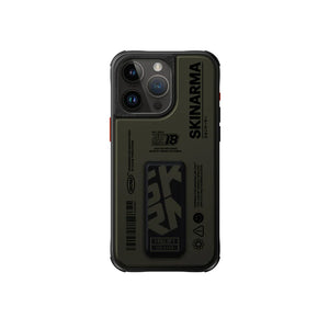 SKINARMA SPUNK Mag-Charge iPhone Case - Pewter Green 15Pro,15ProMax
