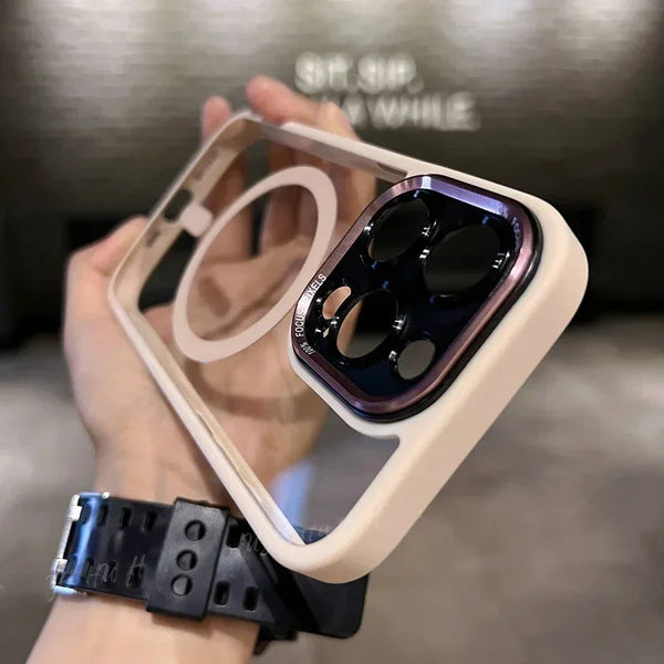 iPhone Clear Luxurious with Camera Lens MagSafe Case