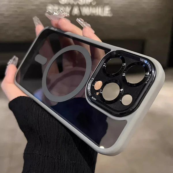 iPhone Clear Luxurious with Camera Lens MagSafe Case