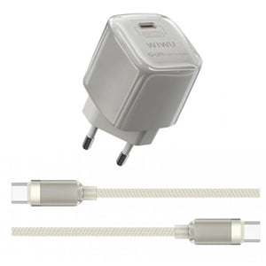 WIWU Jello GaN Charger with C-C Cable Wi-U016