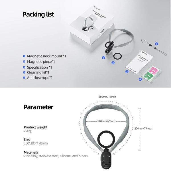 TELESIN Smartphone Magnetic Nick Holder