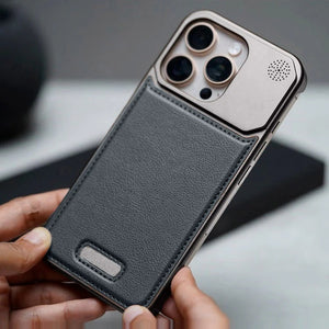 iPhone Leather Metal Frameless Aromatherapy MagSafe Case