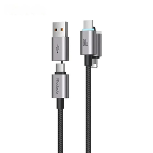 MCDODO CA-6560  4-in-1 Lighting Data Cable 1.2M with Magnetic Ends for Tidy Storag