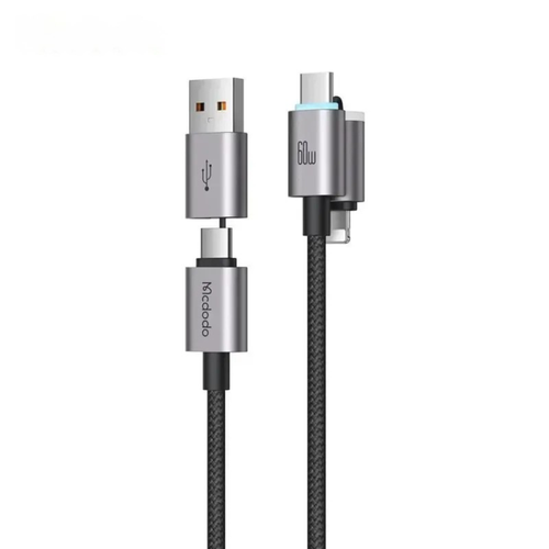 MCDODO CA-6560  4-in-1 Lighting Data Cable 1.2M with Magnetic Ends for Tidy Storag