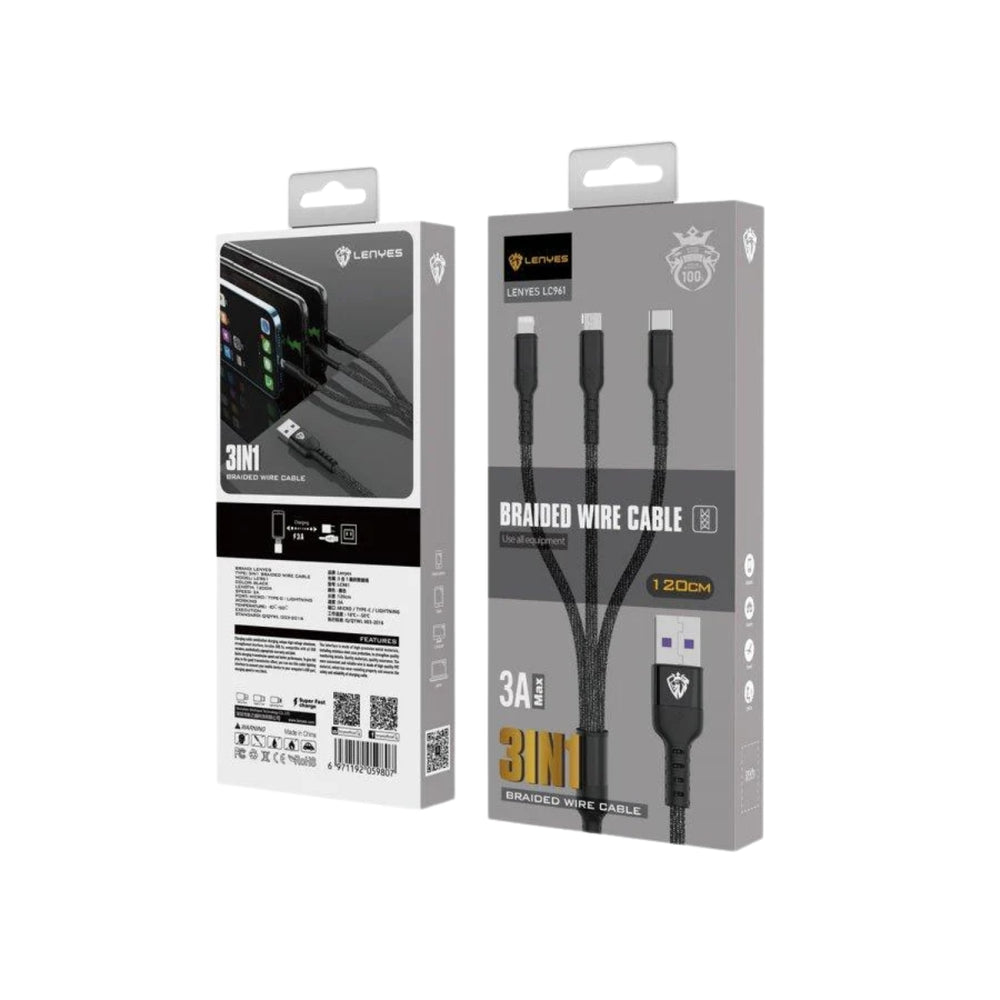 LENYES 4in1 Fast Charging Cable LC961