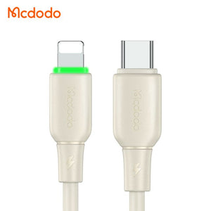 MCDODO CA-4760 36W Type-C to Lightning Data Cable with LED Light 1.2m