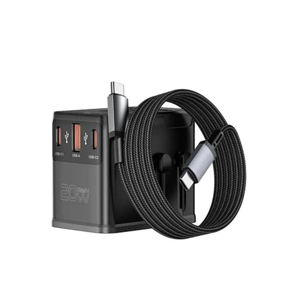  WiWU 20W Universal Plug Adapter & Charging Hub