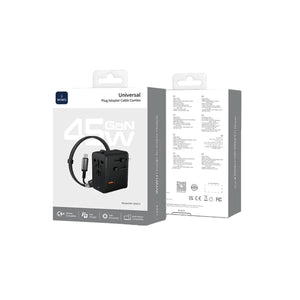 WiWU 45W Universal Travel Plug Adapter & Power Hub