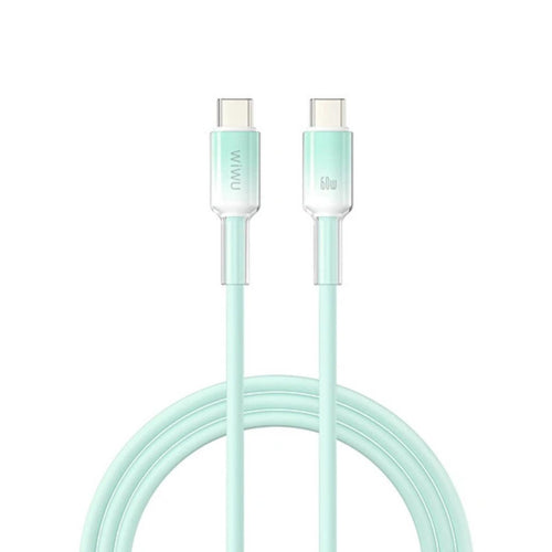WiWU Crystal Clear 60W USB-C to USB-C Silicone Cable