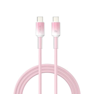 WiWU Crystal Clear 60W USB-C to USB-C Silicone Cable