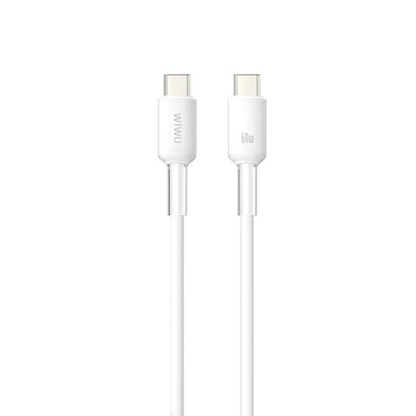 WiWU Crystal Clear 60W USB-C to USB-C Silicone Cable