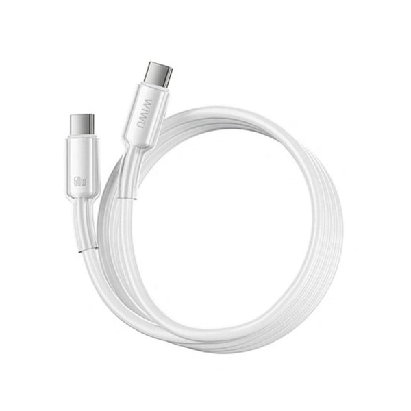 WiWU Crystal Clear 60W USB-C to USB-C Silicone Cable