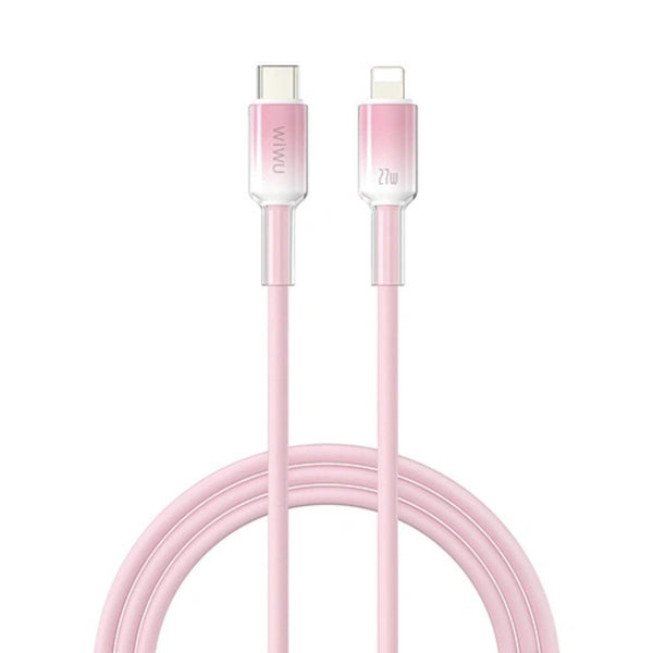 WiWU Crystal Clear Silicone USB-C to Lightning Cable
