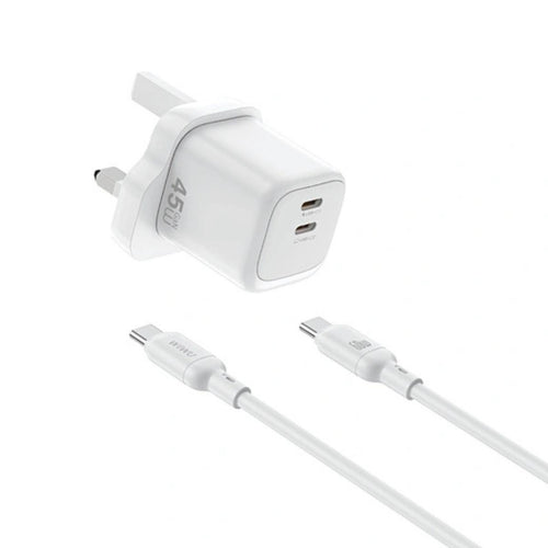 WiWU Cube 45W Dual USB-C Fast Travel Charger Combo