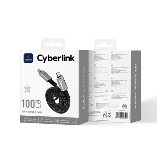 WiWU Cyberlink 100W Magnetic USB-C to USB-C Cable