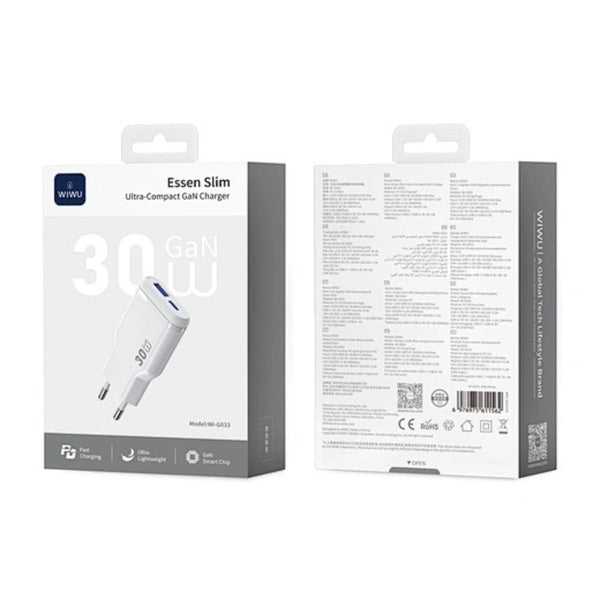 WiWU Essen Slim 30W Ultra-Compact GaN Charger