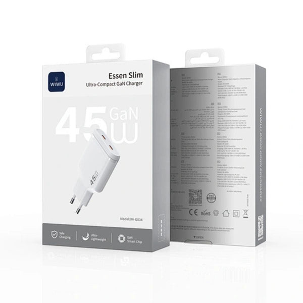 WiWU Essen Slim 45W Ultra-Compact GaN Charger