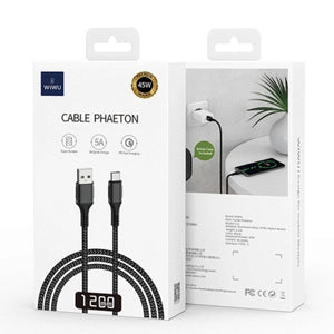 WiWU F12 45W USB-C Fast Charging Cable