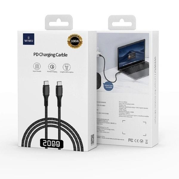 WiWU F20 100W USB-C to USB-C Fast Charging Cable