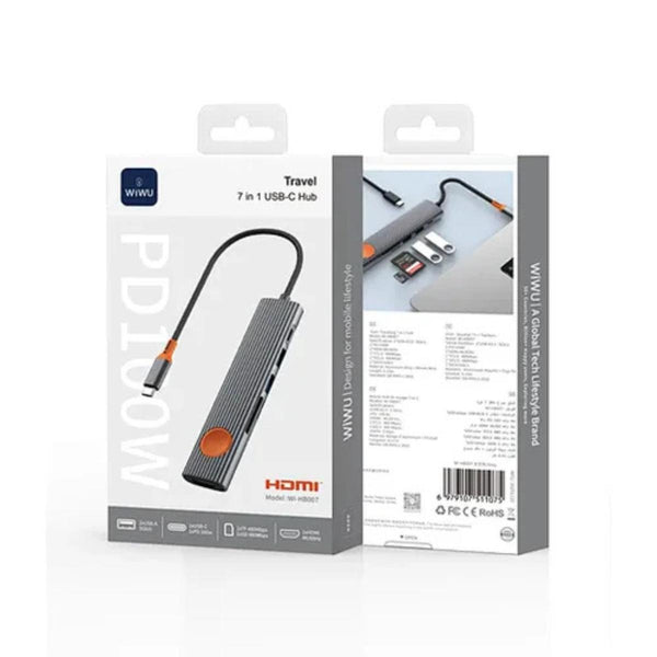 WiWU Travel 7-in-1 USB-C Multiport Hub