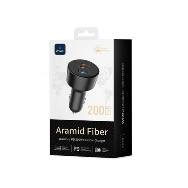 WiWU Wi-CC026 200W Triple-Port Fast Car Charger