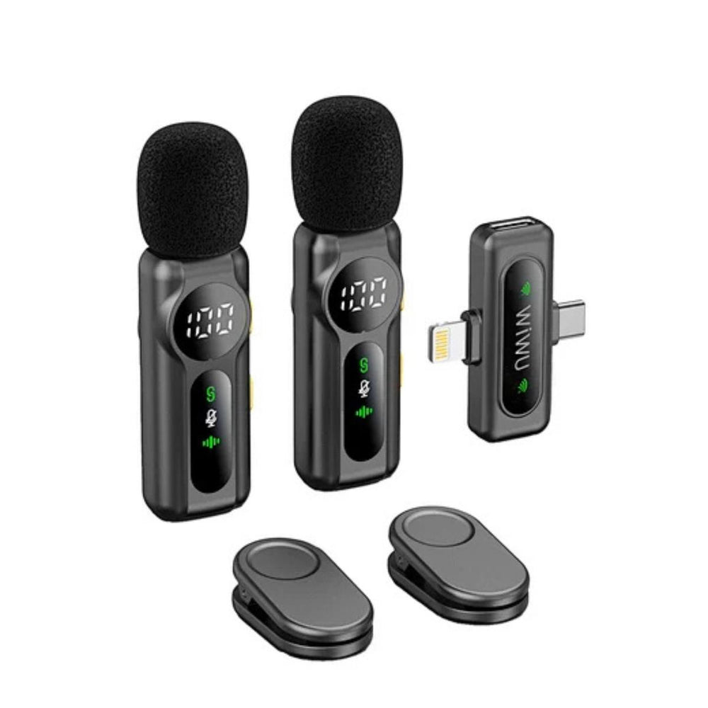 WiWU Wi-WM007 Dual Wireless Lavalier Microphone