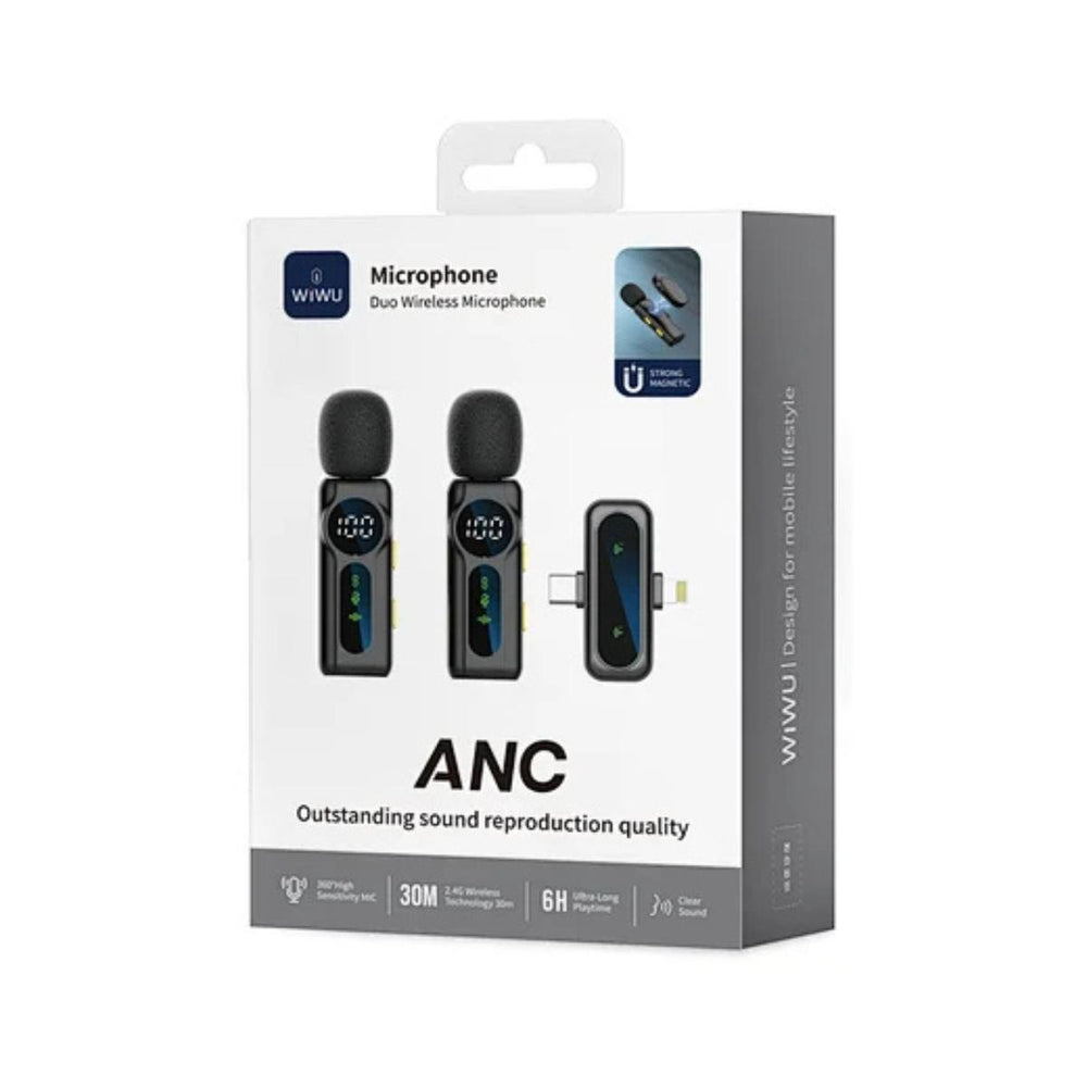 WiWU Wi-WM007 Dual Wireless Lavalier Microphone