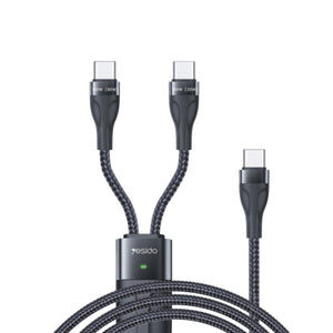 YESDIDO CA88 2-in-1 Type-C to Dual Type-C 100W Charging Cable