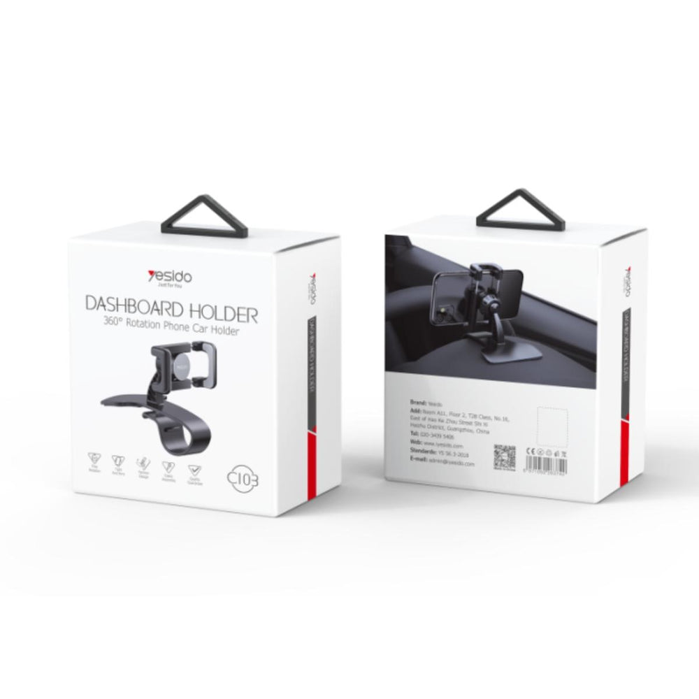 YESIDO C103 Dashboard Spring Clip Phone Holder