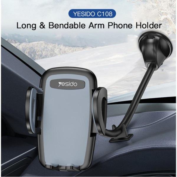 YESIDO C108 Spring Clip Windshield Phone Holder