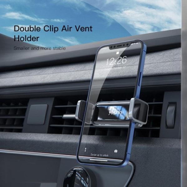YESIDO C124 Double Clip Air Vent Phone Holder