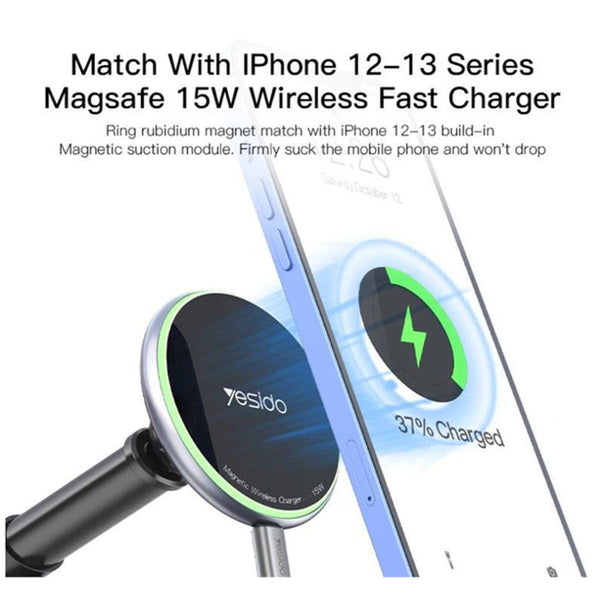 YESIDO C132 15W Magnetic Wireless Car Charger