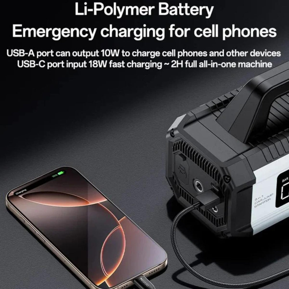 YESIDO C13 5-in-1 Emergency Car Charger
