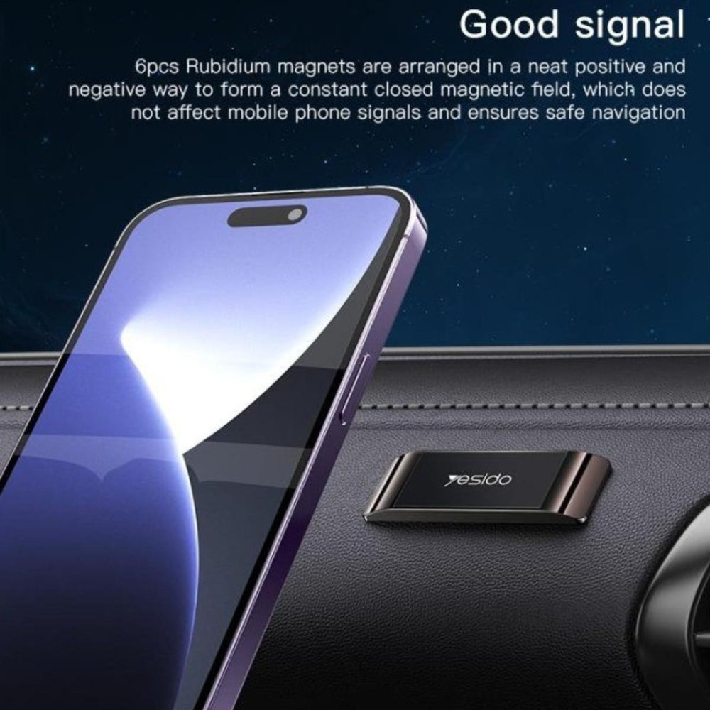 YESIDO C151 All-Aluminum Magnetic Dashboard Phone Holder