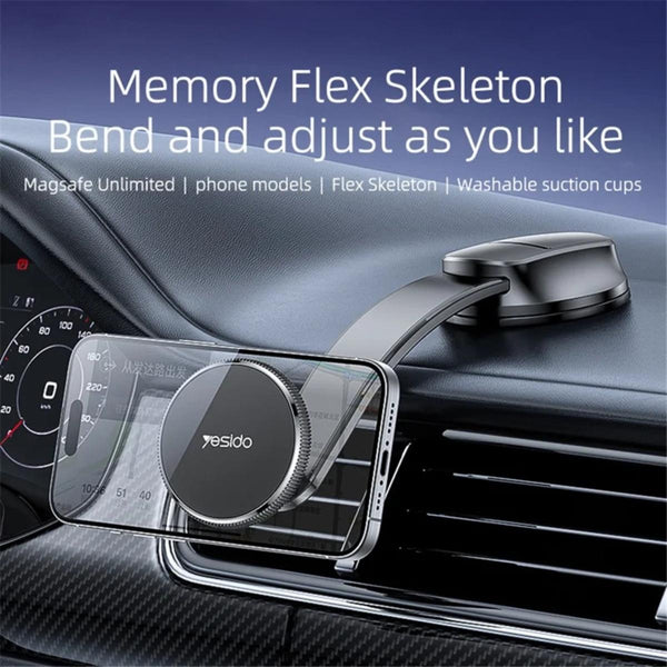 YESIDO C176 Magnetic Car Mount with Bending Arm