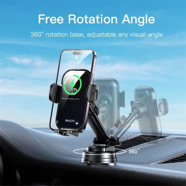YESIDO C197 Wireless Charging Car Phone Mount