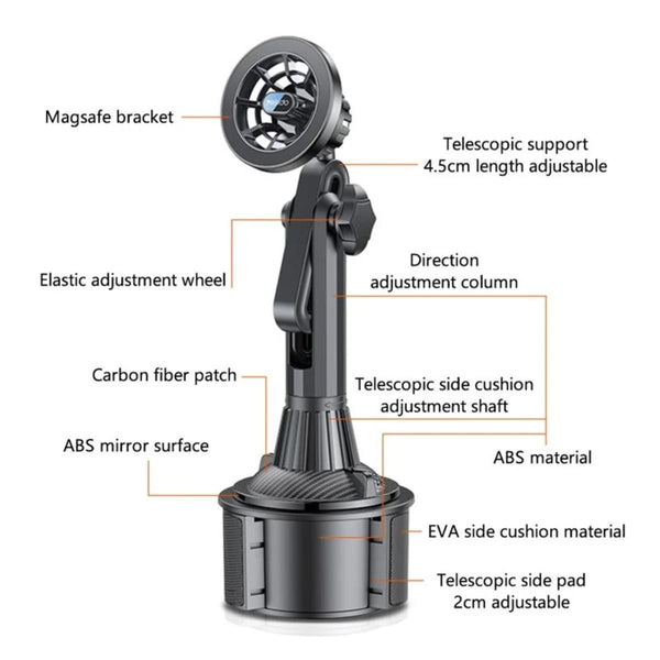 YESIDO C200 Magnetic Cup Holder Phone Mount