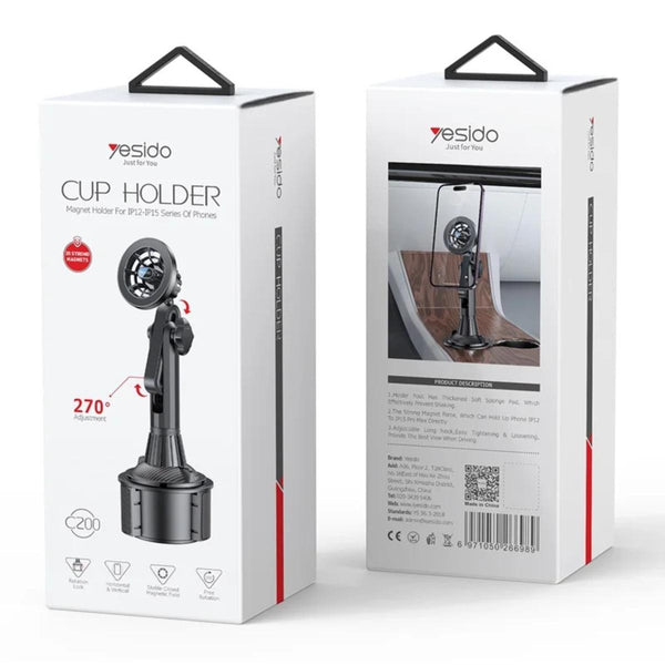 YESIDO C200 Magnetic Cup Holder Phone Mount