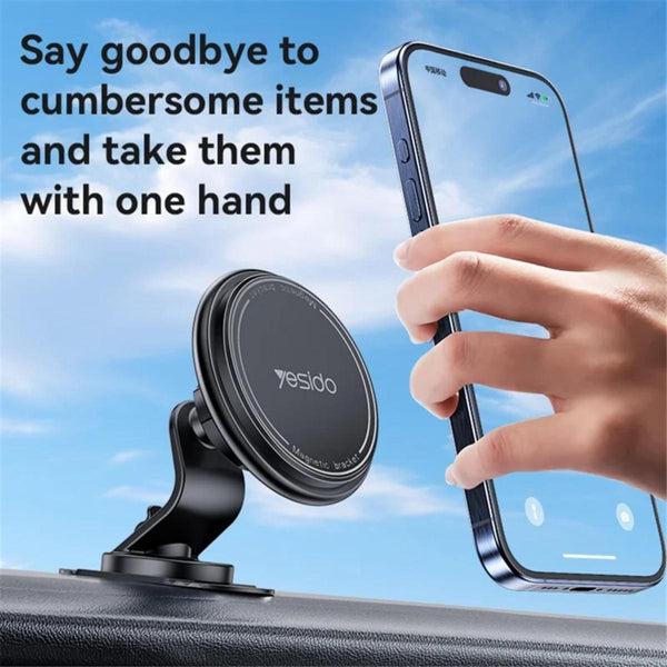 YESIDO C220 Magnetic Stand 360 Degree Rotating Car Mount Phone Holder for iPhone 12-16 Series