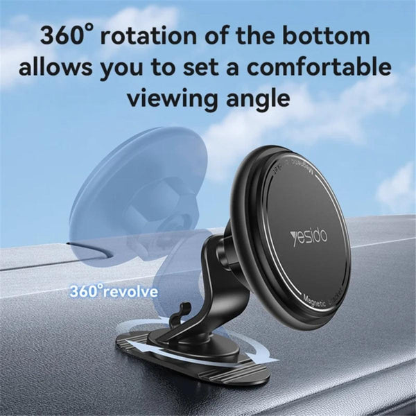 YESIDO C220 Magnetic Stand 360 Degree Rotating Car Mount Phone Holder for iPhone 12-16 Series