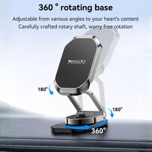 YESIDO C222 360 Rotation Zinc Alloy 6*N42 Magnets Foldable Magnetic Car Phone